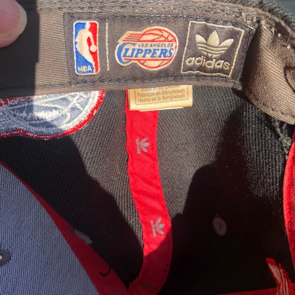 Adidas Los Angeles Clippers Snap Back Hat Embroidered Logo Black Gray NBA Rare - Picture 5 of 8